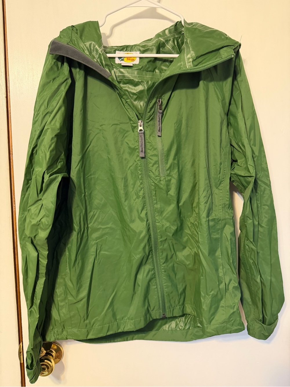 Bass Pro Shops Olive Green Shell Jacket with Logo Patch